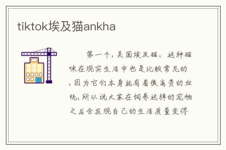 tiktok埃及猫ankha
